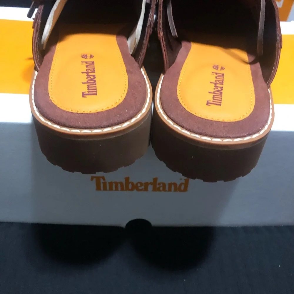 Timberland Authentic Women’s Mule Shoe, Size 11, 0A4198 EIW, Burgundy Full Grain